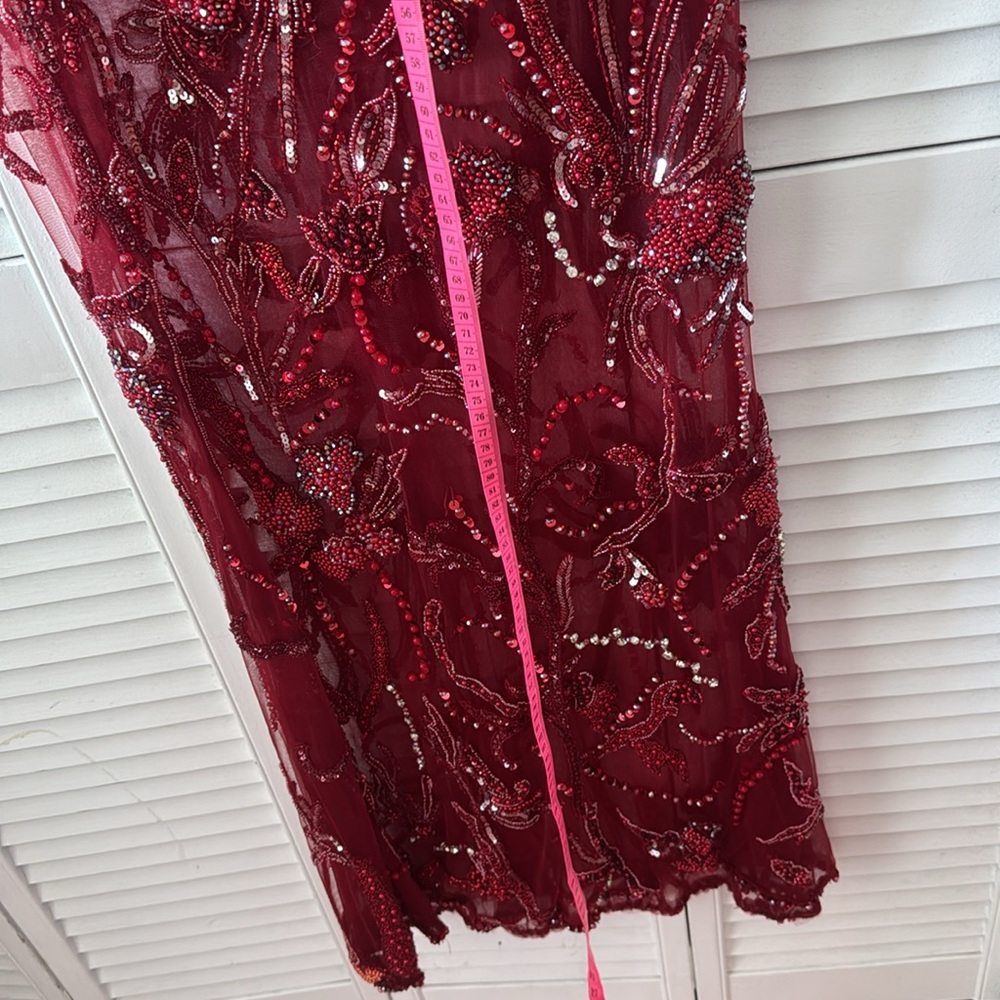 Red COSTUM MADE wedding guest gown - Picture 8 of 13